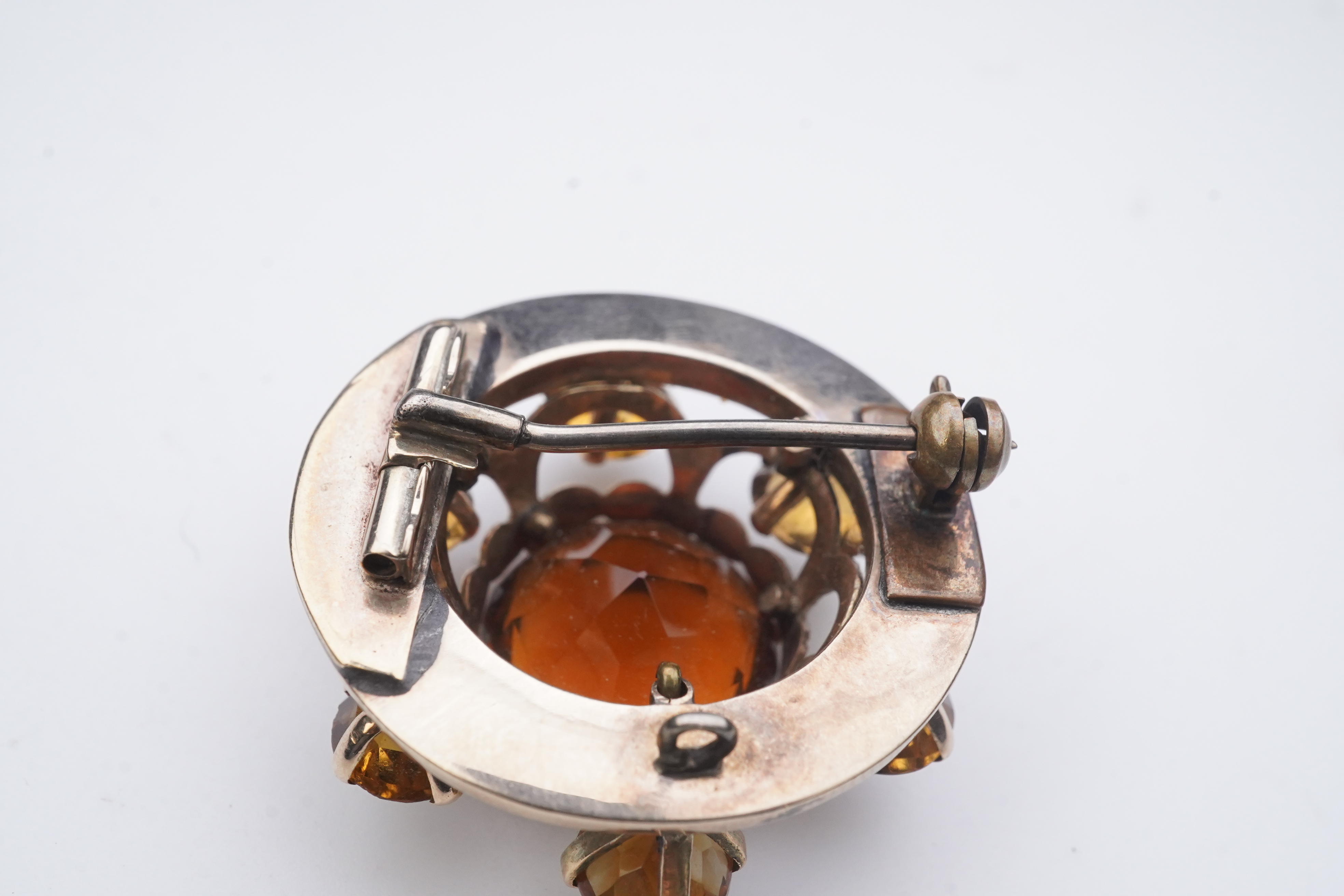 A Victorian citrine brooch, Scotland, late 19th century